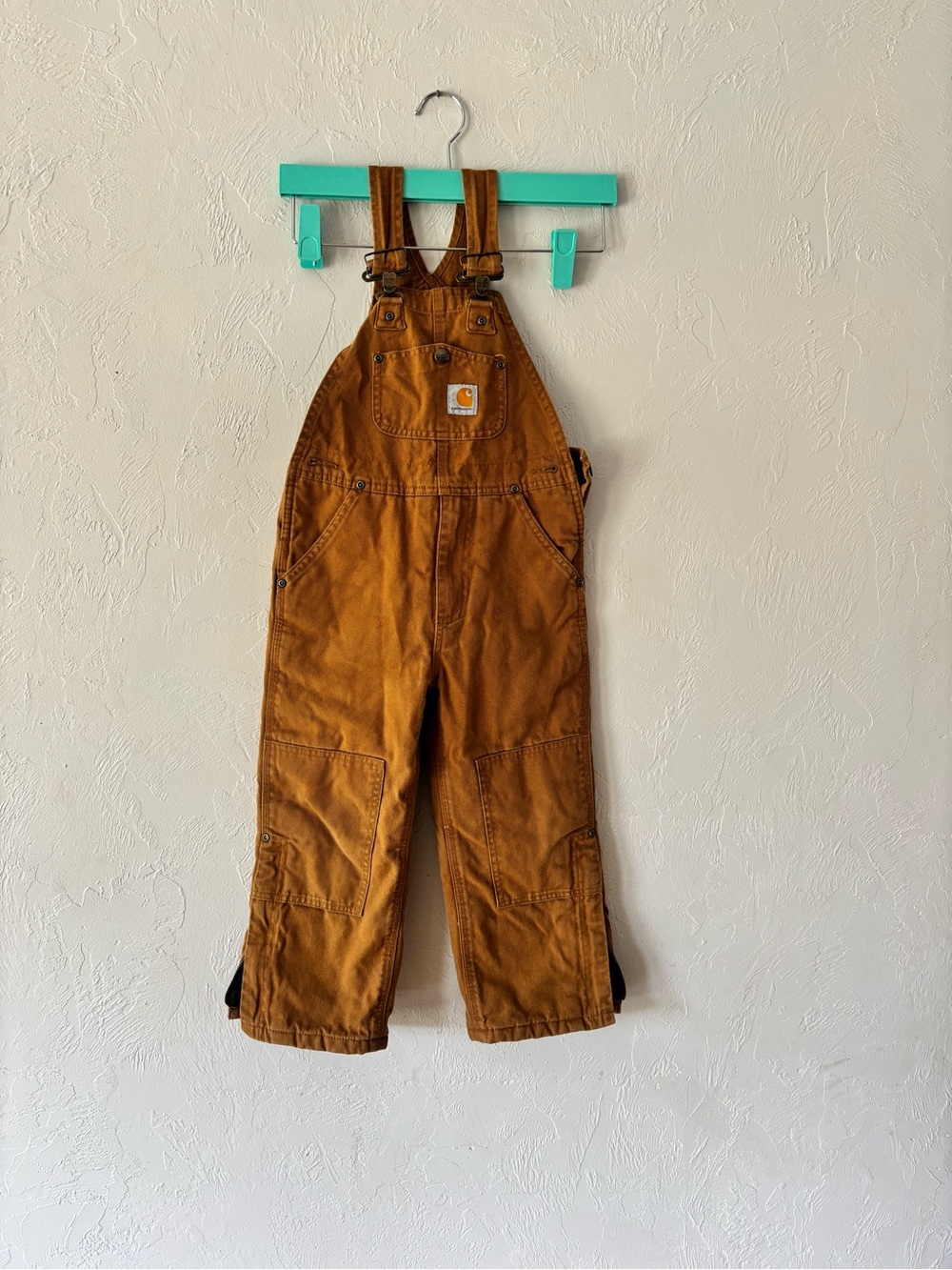 Carhartt Kids Tan/Brown Workwear Overalls insulated